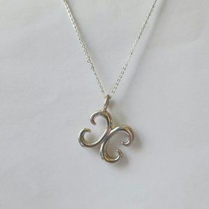 Sterling Silver Gemini charm, pendant necklace.  925 stamped.  Adjustable.